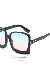 Oversized Women Sunglasses Plastic Female Big Frame Gradient Sun Glasses Uv400 -red Leopard