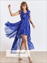 Paige Dress- Summer off Shoulder Print Women Dress V Neck Sleeveless High Waist Lace Slim Waist, Off Shoulder, Dress, Sleeveless, vintage 