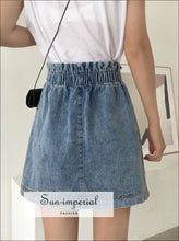 Paperbag Waist Denim Skirt SUN-IMPERIAL United States