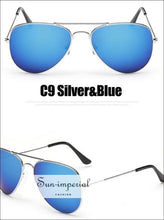 Pilot Mirror Sunglasses Women/men Luxury Sun Glasses Women Vintage Sunniness SUN-IMPERIAL United States