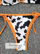 Pink Plunge Cow Print Bikini Set best seller, bikini, bikini set, COW PRINT BIKINI, hot SUN-IMPERIAL United States