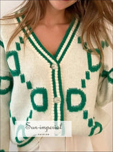 Plaid Oversized Cardigan Sweater - Sun Imperial (photo 2)