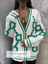 Plaid Oversized Cardigan Sweater - Sun Imperial (photo 4)