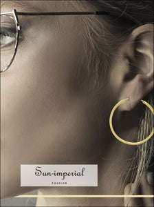 Hoop Earrings 14k Gold Plate 2 Mm Hip Hop Hoops Ear Jewelry 25 - 70 Women 14k, mm, 40 50 60 mm Sun-Imperial United States