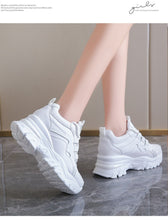 Platform Chunky Leather Sneakers - Sun Imperial (photo 2)