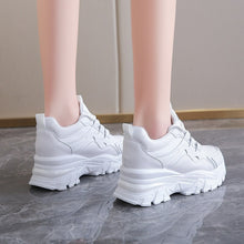 Platform Chunky Leather Sneakers - Sun Imperial (photo 3)