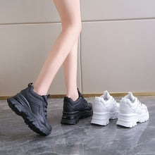 Platform Chunky Leather Sneakers - Sun Imperial (photo 4)