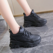 Platform Chunky Leather Sneakers - Sun Imperial (photo 8)