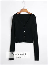 Purple Crop Cardigan Sweater with Pearl Buttons - Sun Imperial (photo 2)