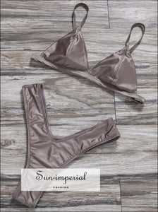 Push up Bikini Padded Straps Triangle Thong Swimsuit Brazilian Cut SUN-IMPERIAL United States