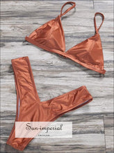 Push up Bikini Padded Straps Triangle Thong Swimsuit Brazilian Cut SUN-IMPERIAL United States