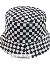 Reversible Black White Cow Pattern Women Bucket Hat SUN-IMPERIAL United States