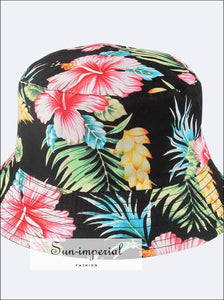 Reversible Black White Cow Pattern Women Bucket Hat SUN-IMPERIAL United States