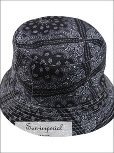 Reversible Black White Cow Pattern Women Bucket Hat SUN-IMPERIAL United States