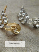 Rhinestone Crystal Ear Cuffs - Sun Imperial (photo 2)