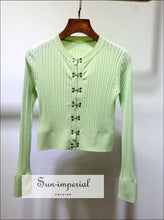 Ribbed Cardigan with Hook and Eye Front - Sun Imperial (photo 1)