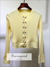 Ribbed Cardigan with Hook and Eye Front - Sun Imperial (photo 6)