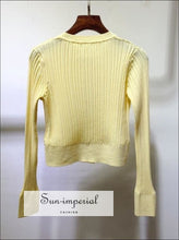 Ribbed Cardigan with Hook and Eye Front - Sun Imperial (photo 7)