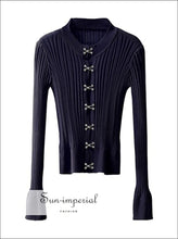 Ribbed Cardigan with Hook and Eye Front - Sun Imperial (photo 8)
