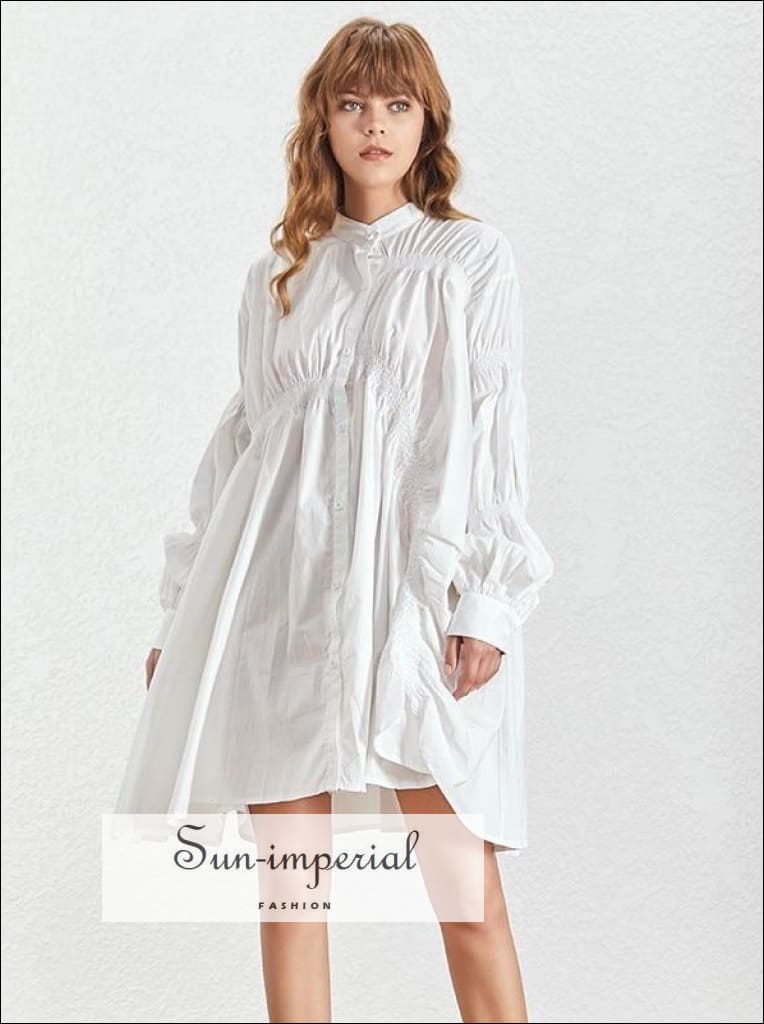 white casual midi dress Waiting On You Perfect for running errands Sun-imperial - ronda dress- solid