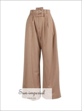 Rothschild Pant - Casual Black and Khaki Trousers for Women High Waist s Loose Wide Leg Pants