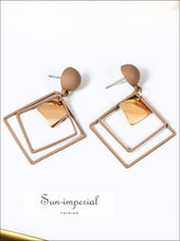 Round Sequin Dangle Drop Earrings - Sun Imperial (photo 1)