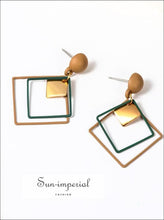 Round Sequin Dangle Drop Earrings - Sun Imperial (photo 4)