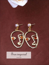 Round Sequin Dangle Drop Earrings - Sun Imperial (photo 9)