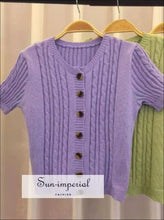 Single Breasted Cropped Cardigan - Sun Imperial (photo 2)