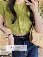 Single Breasted Cropped Cardigan - Sun Imperial (photo 3)
