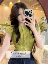 Single Breasted Cropped Cardigan - Sun Imperial (photo 4)