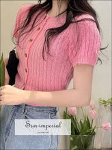Single Breasted Cropped Cardigan - Sun Imperial (photo 5)