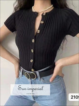 Single Breasted Cropped Cardigan - Sun Imperial (photo 8)