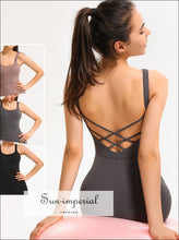 Sleeveless yoga jumpsuit with open back - Sun Imperial (photo 2)