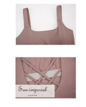 Sleeveless yoga jumpsuit with open back - Sun Imperial (photo 9)