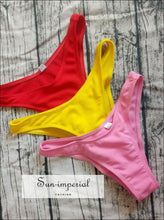 Solid Bikini Brazillian Cut Swimsuit for Women SUN-IMPERIAL United States