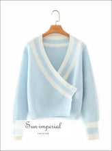 Striped Detail Side Button Cardigan - Sun Imperial (photo 1)
