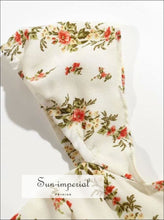 Striped Floral Midi Dress with Sweetheart Neckline - Sun Imperial (photo 2)