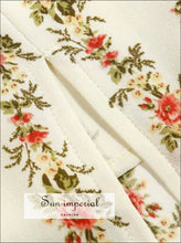 Striped Floral Midi Dress with Sweetheart Neckline - Sun Imperial (photo 5)