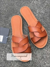 Summer Slides Beach Slippers White Women Sandals SUN-IMPERIAL United States