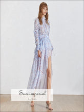 Angel Asymmetrical Embroidered Lace Midi Dress - Sun Imperial product photo 1