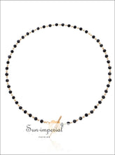 Beaded Flower Choker Necklace - Sun Imperial product photo 2