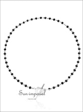 Beaded Flower Choker Necklace - Sun Imperial product photo 3