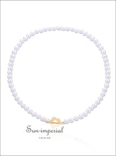 Beaded Flower Choker Necklace - Sun Imperial product photo 6