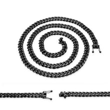 Black-Plated Stainless Steel Cuban Necklace - Sun Imperial product photo 1