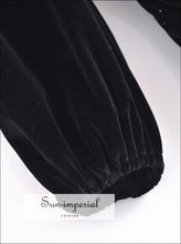 Black Velvet Sequin Ruched Mini Dress - Sun Imperial product photo 5
