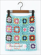 Blue Crochet Crop Top and Mini Skirt Set - Sun Imperial product photo 4