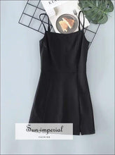 Sun-imperial Bodycon Mini Camis Dress with Double Splits High Street Fashion
