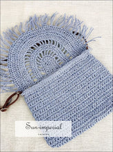 Braided Paper Rope Crossbody Bag with Tassels - Sun Imperial product photo 5