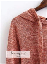 Sun-imperial Casual Hooded Sweatshirt & Drawstring Waist Sweatpants Set High Street 2 piece set, activewear, Basic style, best seller, 
